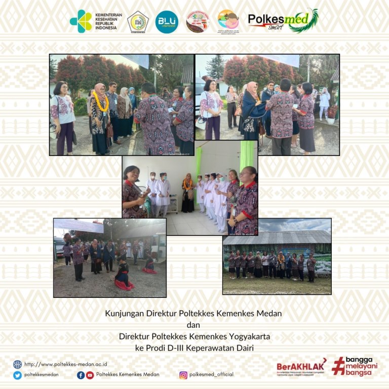 Hari Jumat tanggal 13 Januari 2023, Direktur Poltekkes Kemenkes Medan dan Direktur Poltekkes Kemenkes Yogyakarta melakukan kunjungan ke Prodi D-III Keperawatan Dairi